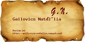 Gallovics Natália névjegykártya